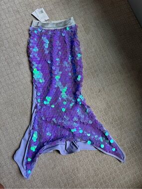 Lola and the Boys Purple Sequin Maxi Skirt with Mermaid Tail